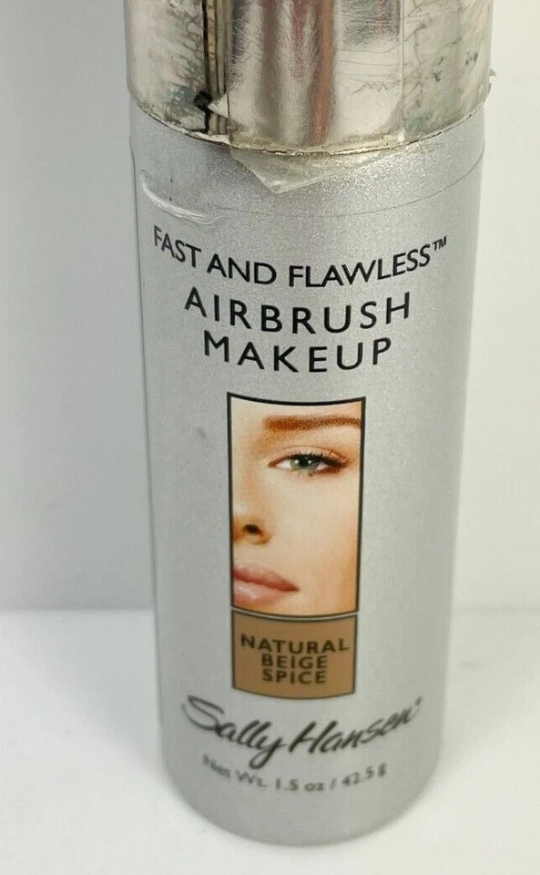 New SALLY HANSEN FAST & FLAWLESS AIRBRUSH MAKEUP -Natural Beige Spice**RARE - Image 2 of 4