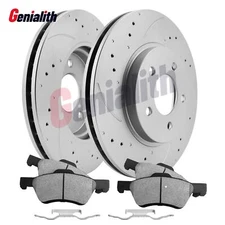 Front Drilled Rotors Brake Pads for Ford Escape Mazda Tribute Mercury Mariner