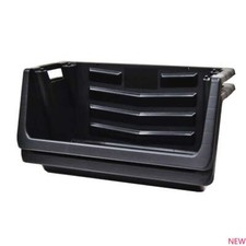 Heavy Duty Nesting Plastic Stack Bin, Black�...