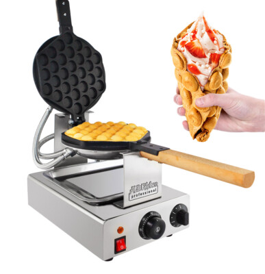 EGG WAFFLE MAKER ''PUFFLE NP547'' Professional Non-Stick 110V/220V for QQ WAFFLES