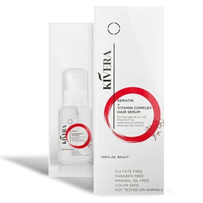 KERATIN + VITAMIN COMPLEX HAIR SERUM FOR HAIR GROWTH & FOR FRIZZY, DAMAGED HAIR