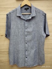 Jasper Conran Linen Fitted Casual Shirt Mens Size Large