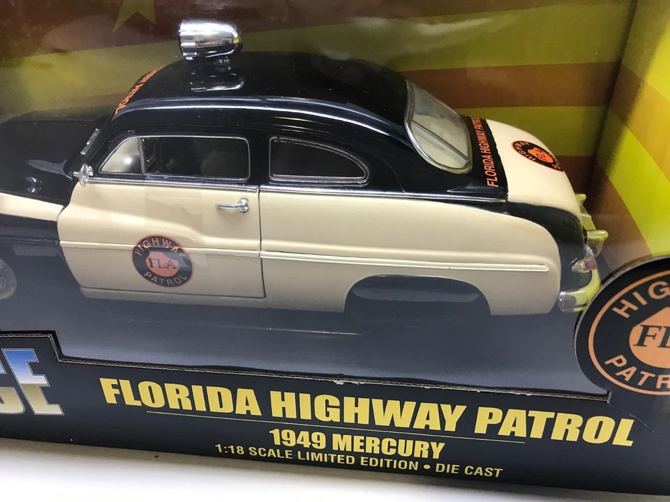 Policía 1949 Mercury Florida Highway Patrol Ertl American Muscle 1/18 Diecast Foto 3 de 4