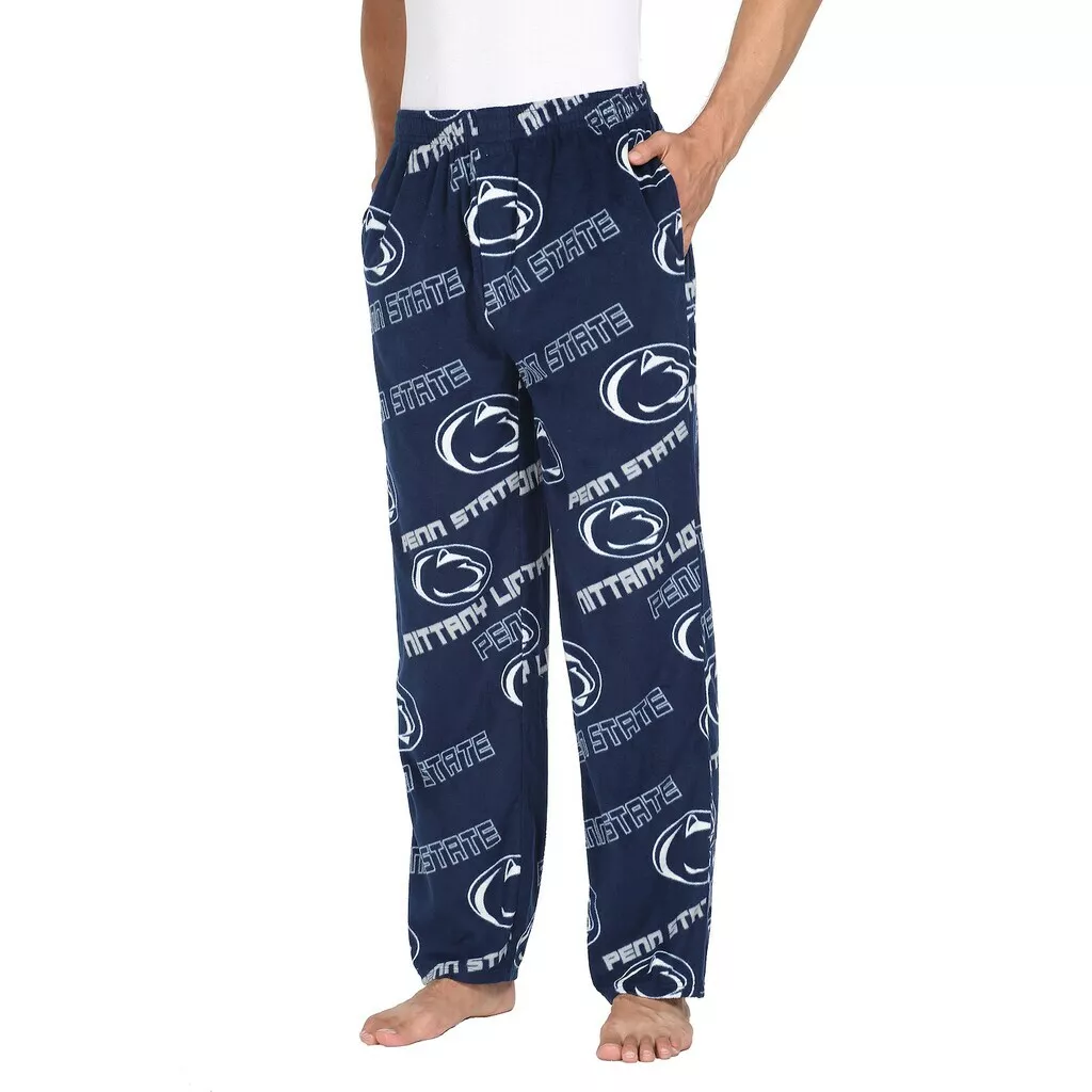 Penn State Nittany Lions NCAA Men's Blue All-Over Print Fleece Pajama Pants XXL