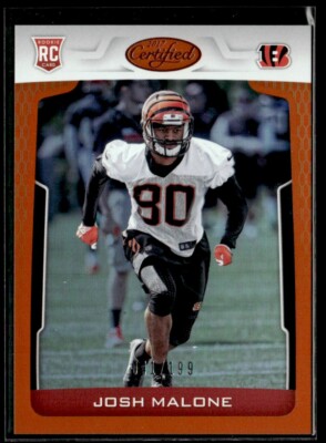 2017 Panini Certified Mirror Orange Josh Malone Rookie 041/199 #137