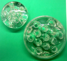 Vintage Flower Frogs Clear Pressed Glass 3  4.5  Floral Set Of 2