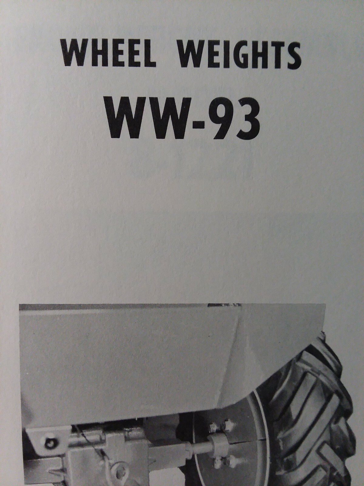 Wheel Horse Tractor Dual Wheel Kit & Weight Kits Owner & Parts (4