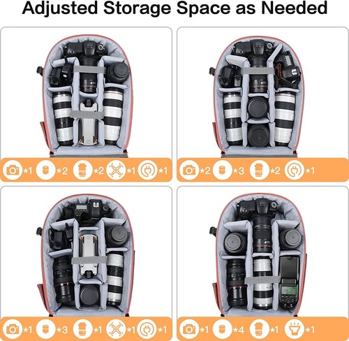 15-16 inch Camera Backpack Bag DSLR/SLR/Mirrorless Photography 3 Layers Tactical - Picture 127 of 163