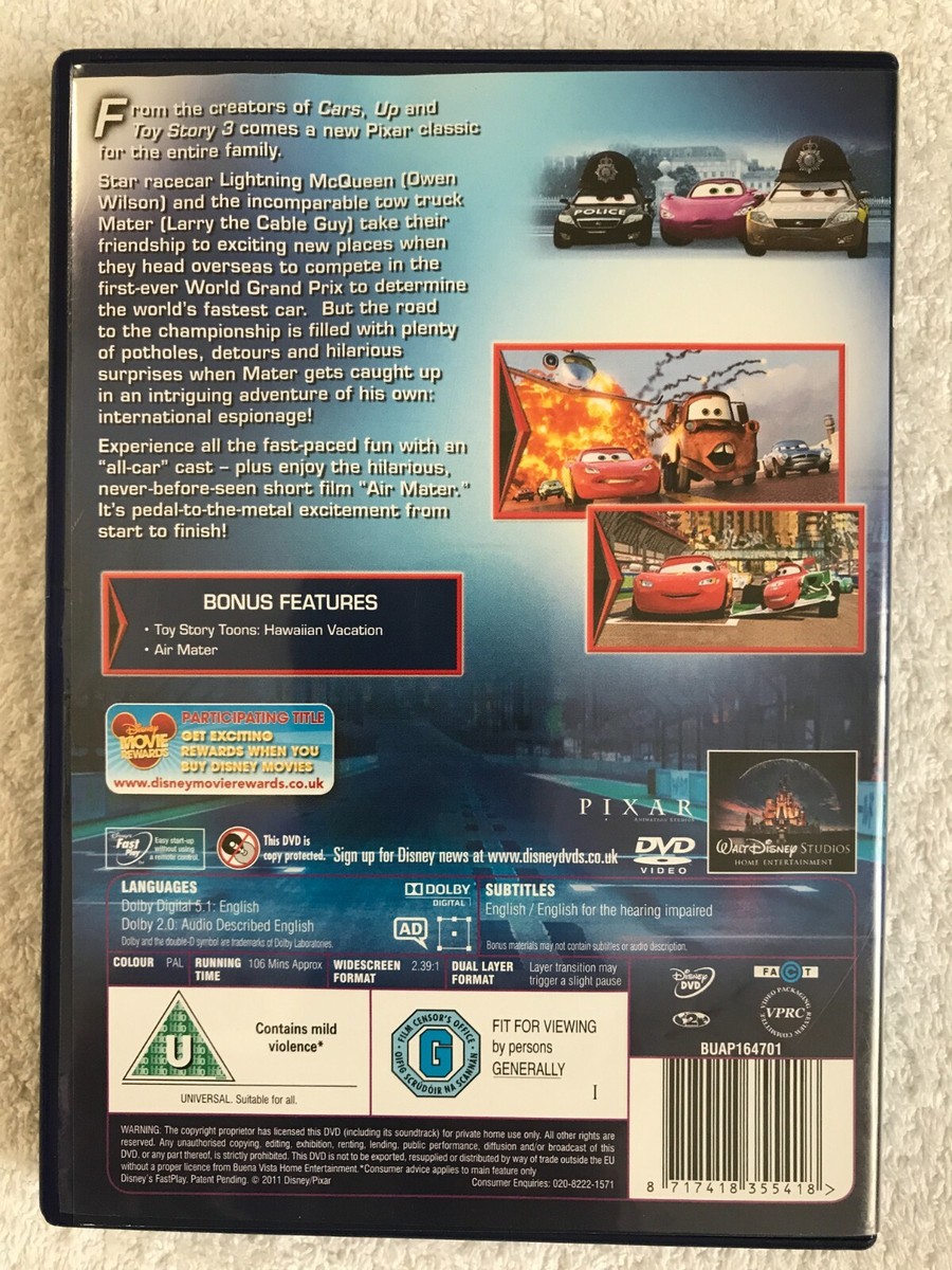 Cars 2 - DVD - R2 - PAL - Disney - Pixar | eBay