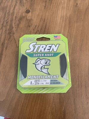 Super Knot Stren Monofilament Fishing Line 8LB 220yd. Green line