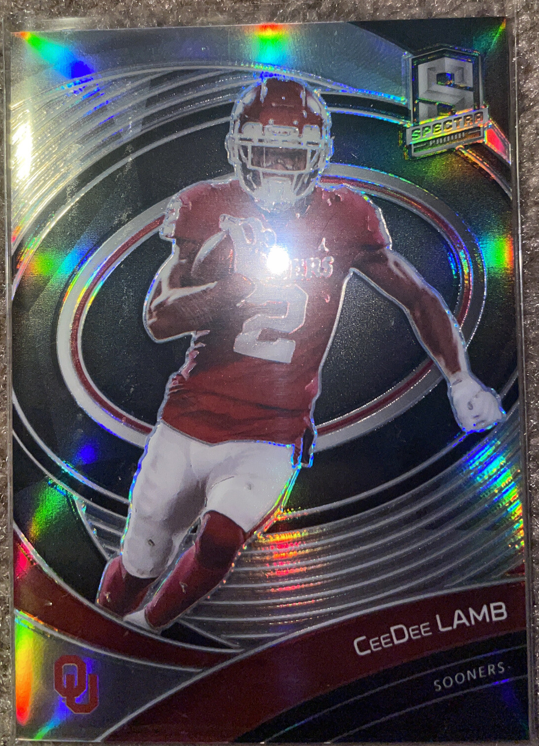 2022 Panini Chronicles Draft Oklahoma CeeDee Lamb Spectra Silver Prizm #99