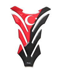 Tankpad Türkei Tankschutz Schutzpad Gel Carbonlook Rot Schwarz Türkiye