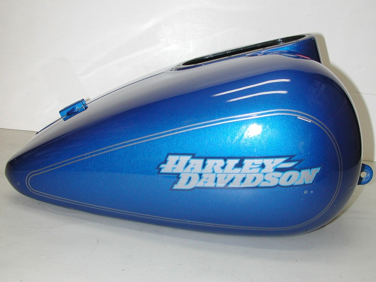 Harley-Davidson タンク 青　ショベルで使用 Harley-Davidson タンク 青ショベルで使用