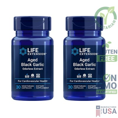 #ad #ad Aged Black Garlic Life Extension Heart Cholesterol amp; Blood Pressure 30 Caps 2x $35.95