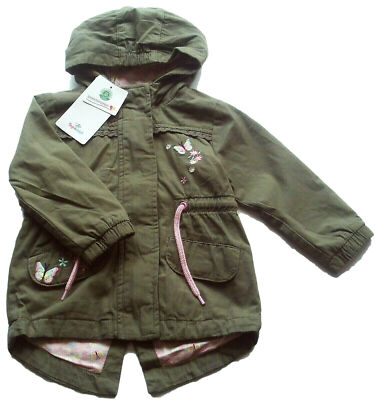 Parka Jacke Gr.80 86 Topomini NEU jacke kapuze Stick Borte khaki kinder