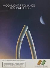1997 Benson & Hedges Cigarettes - "Moonlight & Romance" - Print Ad Photo Art