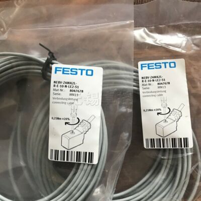 Connettore Festo NEBV-Z4WA2L-R-E-10-N-LE2-S1 - Ricambio KMYZ-9-24-10-LED-PUR-B, Nuovo