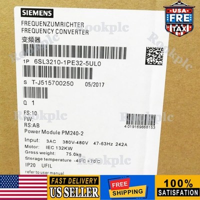 New Siemens 6SL3210-1PE32-5UL0 G120 POWER MODULE PM240-2 6SL3 210-1PE32-5UL0