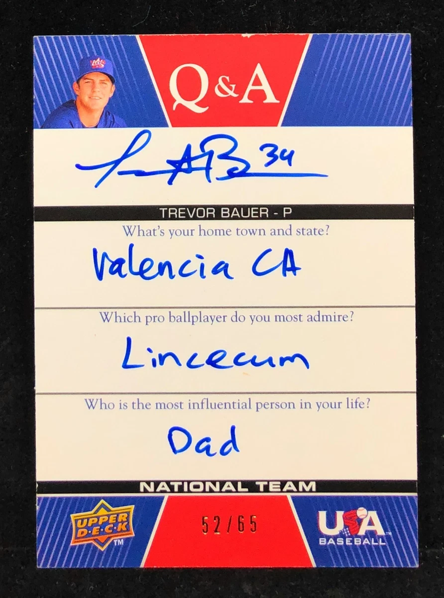 Trevor Bauer Baseball Serial Numbered Sports Trading Cards