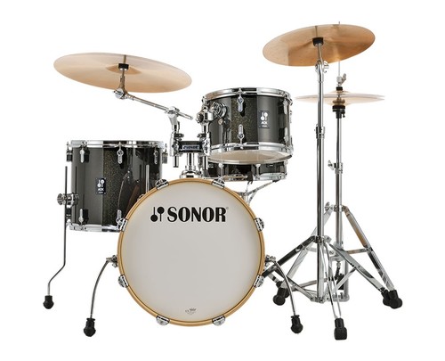 Sonor AQX Jazz 4-pc Shell Pack w/ 18" Kick - Black Midnight Sparkle - Picture 2 of 7