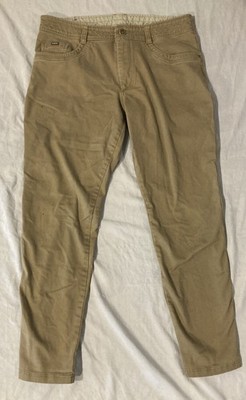 Kuhl Revolt Pants Men 35x32 Brown Hiking Reinforced Knees Outdoor Casual Stretch