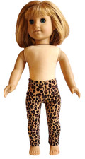 Handmade Leopard Print Leggings Compatible with 18" American Dolls