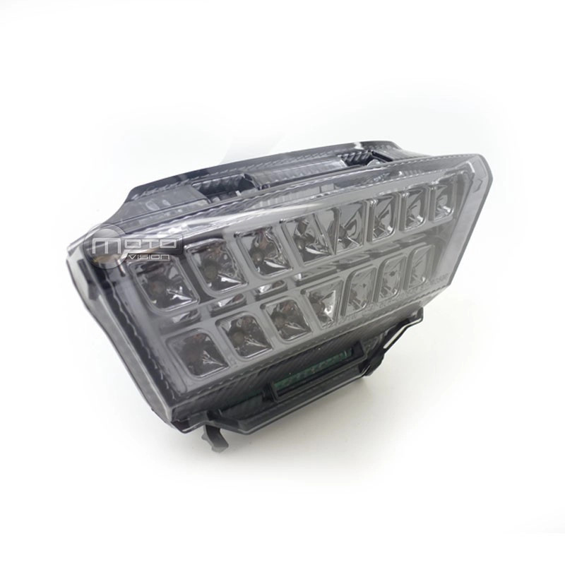 Feu LED arrière fumé Kawasaki ZX10R clignotants intégrés pour éclairage moto puissant