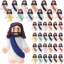 25 Pcs Little Jesus Figures Original Design Mini Rubber Jesus Toys to Hide an...