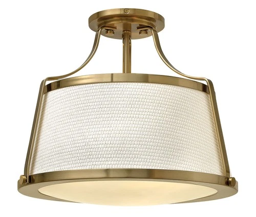 Hinkley Lighting 3521 Charlotte 1 Light 16"W Semi-Flush Ceiling - Brushed - Picture 1 of 8