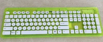 Wireless PC/Mac Keyboard Rock Candy Neon Lime Green 904-005T With Dongle