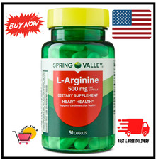 L-Arginine Amino Acid Supplements, 500 mg, 50 Count