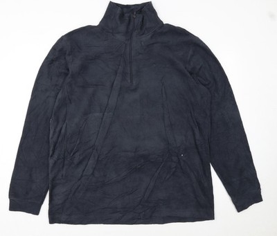 Lotto Herren Navy 1/4 Zip Fleece Sweatshirt XXL Polyester Warm Top