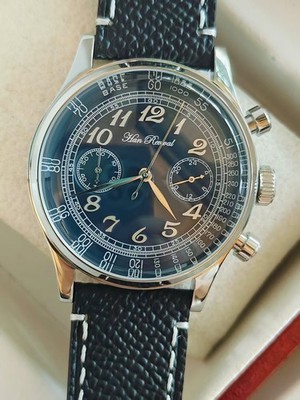 Han Revival Watch Seiko VK64 Chronograph Quartz 42mm Men's Blue