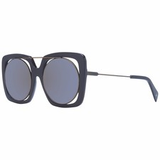 Occhiali da sole Yohji Yamamoto YY7009 115 53 unisex rotondi lenti specchiate marroni