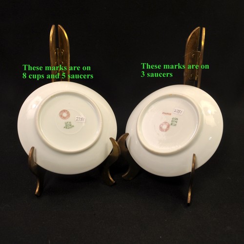 CFH/GDM Haviland 8 Demitasse Cups & Saucers Pink Floral w/Gold 1891-1900 Limoges - Picture 10 of 12