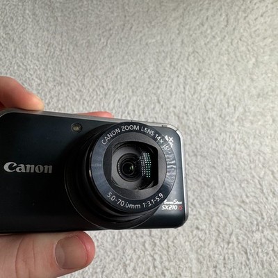 Canon PowerShot SX210 IS 14.1MP 14x Digital Camera - Black - No