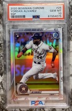 2020 Bowman Chrome Yordan Alvarez SSP RC PSA 10 Astros MVP