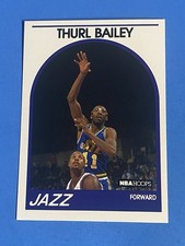 1989 HOOPS #251 THURL BAILEY JAZZ BASKETBALL CARD