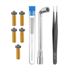 3D Nozzles Kit, 5pcs 3D Printer Brass CR Nozzles 0.3mm, 5pcs Cleaning Needles