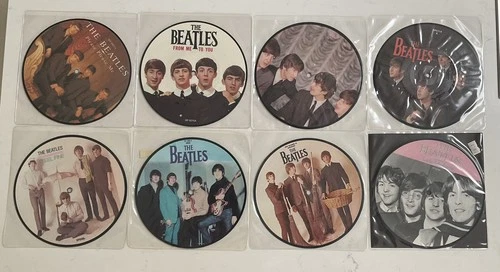 REDUCED: 8 Beatles 20th Anniv. 7" Picture Discs. Unplayed in original sleeves.