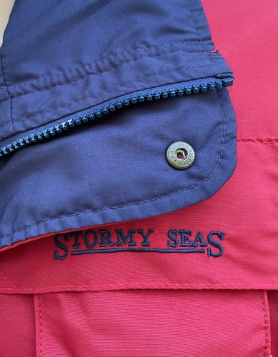 rare STORMY SEASMADE IN USA PFD auto inflatable life jacket flotation coat XL - Picture 7 of 24