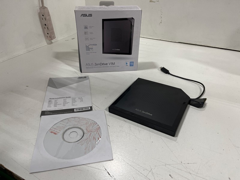Asus ZenDrive V1M SDRW-08V1M-U DVD-Writer - External - Retail - Black - Used