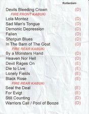 Super selten - Volbeat Setlist World Tour 2025