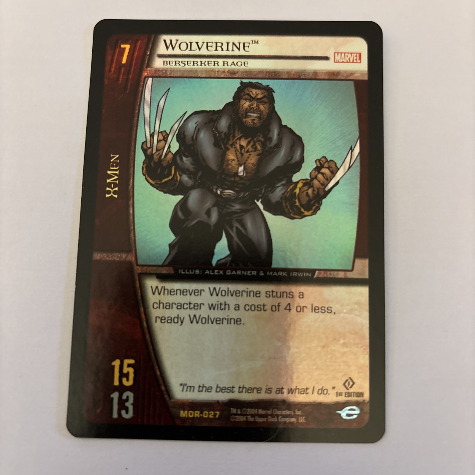 VS System Wolverine Berserker Rage FOIL MOR-027 1st Edition