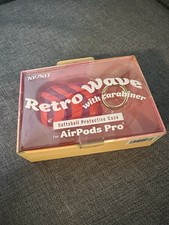 MVMT Retro Waves for Air Pod Pro Softshell Protective Case w/ Carabiner