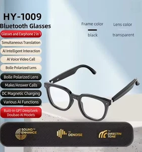 AI Smart Glasses Real-Time Translation Interpreter Bluetooth Call Business Wearx