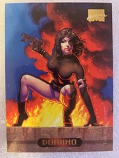 #32 DOMINO 1994 Fleer Marvel Masterpieces HILDEBRANDT BROS  X-MEN