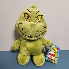 Aurora Dr. Suess Green Grinch Christmas Stuffed Animal Plush NWT