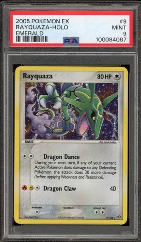 Pokemon Rayquaza EX Emerald Holo Rare #9 PSA 9 Mint