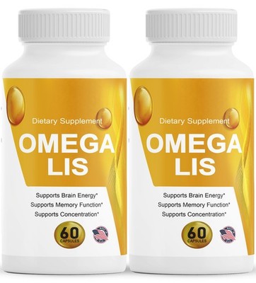 (2 Pack)Omega Lis Capsules, OmegaLis Brain Heath Supplement for Memory & Clarity